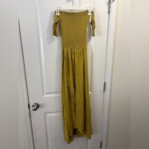 Women's Off-Shoulder Maxi Dress in chartreuse